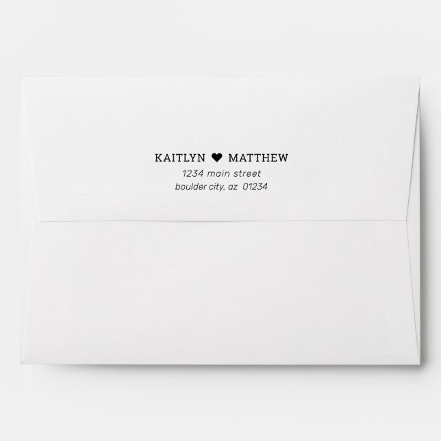 Simple Grey with Black Script Return Address Envelope (Back (Top Flap))