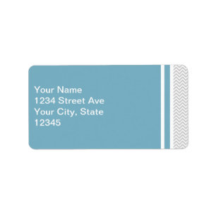 Simple Grey ZigZag Label