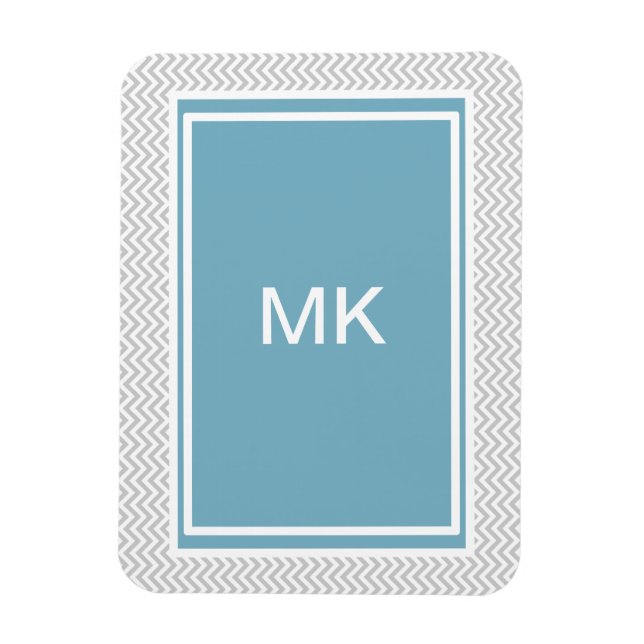 Simple Grey ZigZag Magnet (Vertical)