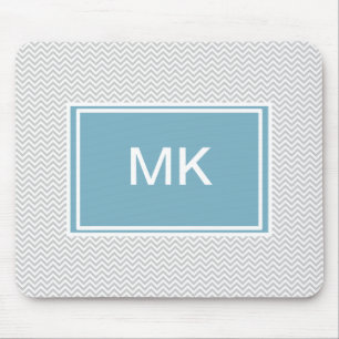 Simple Grey ZigZag Mouse Pad