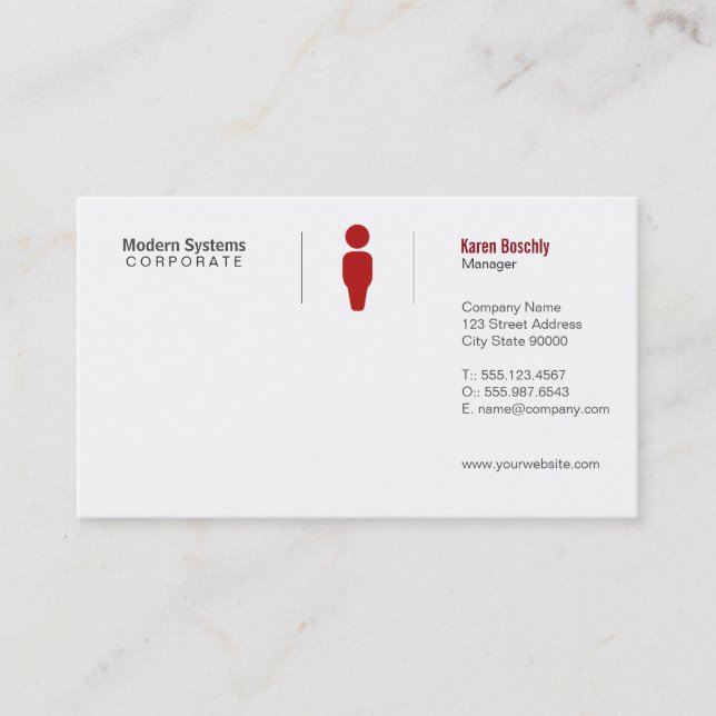 Simple Grid Business Card (Front)