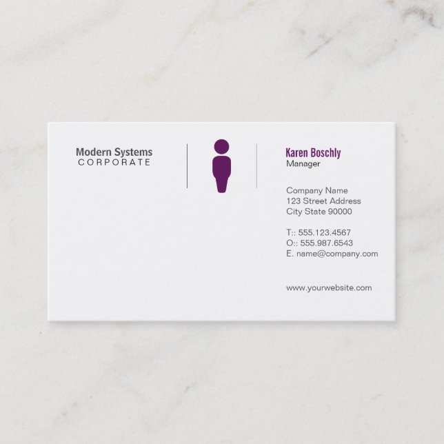 Simple Grid Business Card (Front)