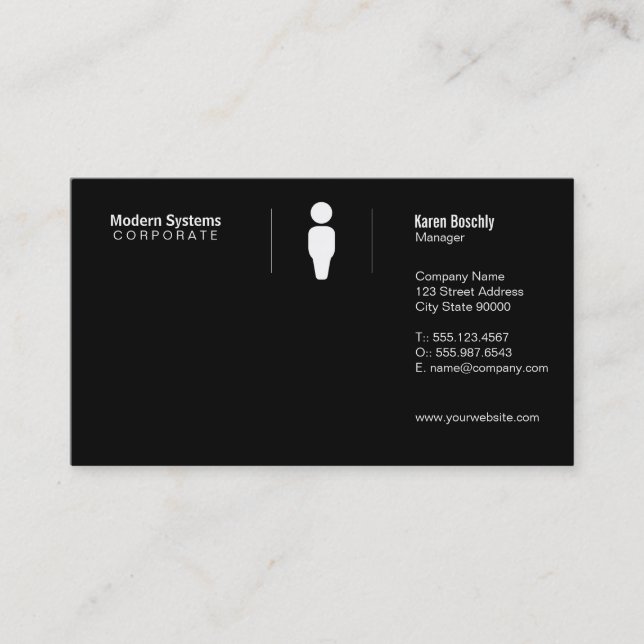 Simple Grid Business Card (Front)