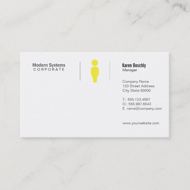 Simple Grid Business Card (Front)