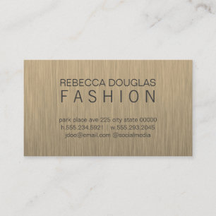 Simple Grid Text (stainless steel) Business Card