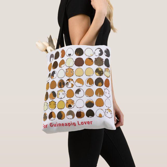 Simple Guinea Pig Hip Tote Bag (Close Up)