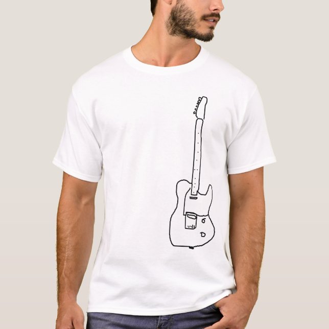 Simple Guitar  T-Shirt (Front)