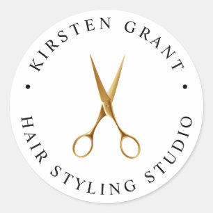 Simple Hair Salon Logo Sticker