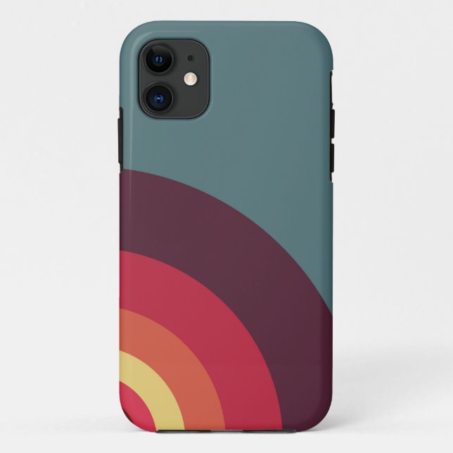 Simple Half Circle Rainbow iPhone case (Back)
