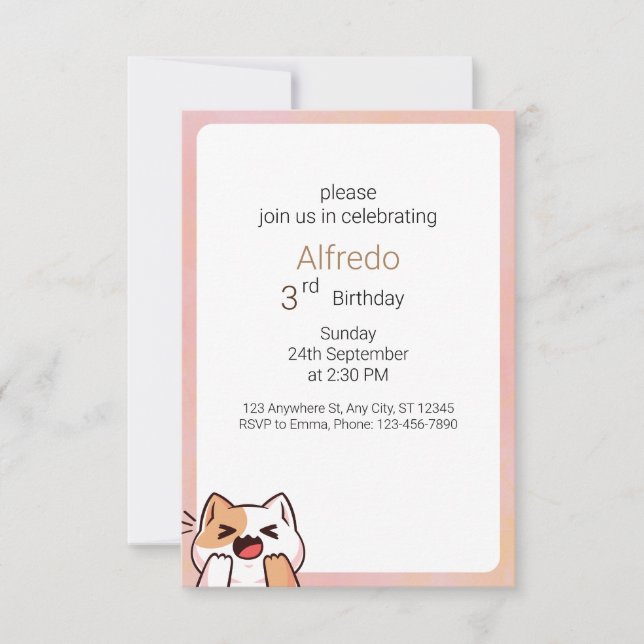 Simple Halloween Birthday Invitation (Front)