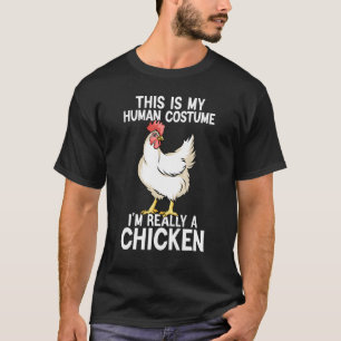 Simple Halloween Costumes For Men Women Chicken T-Shirt
