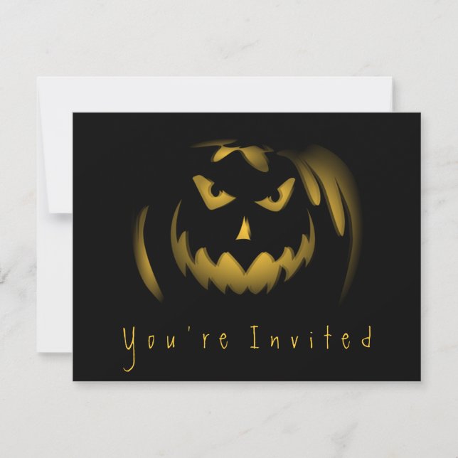 Simple Halloween Party Adult Invitations (Front)