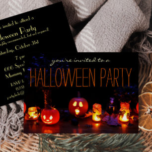 Simple Halloween Party Adult Invitations
