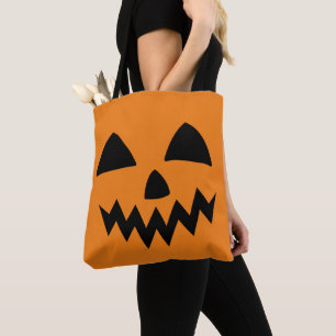 Simple Halloween Pumpkin face ghost scary Party Tote Bag