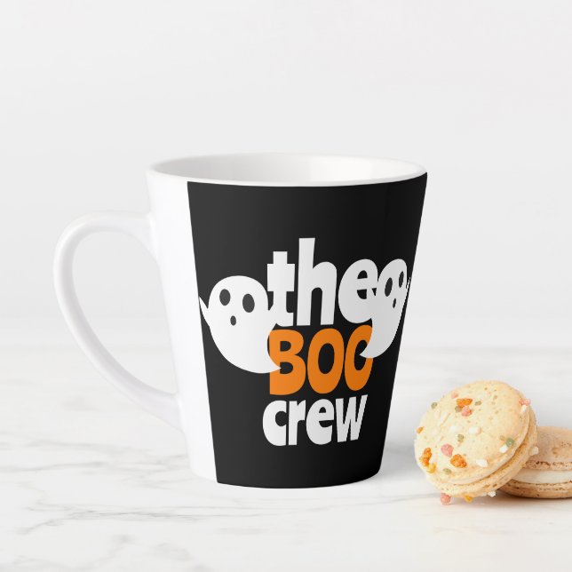 Simple Halloween The Boo Crew Spooky Ghost Latte Mug (In Situ)