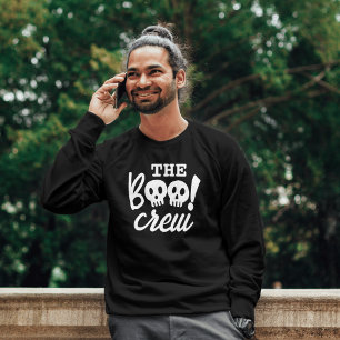 Simple Halloween The Boo Crew Spooky Skull  Sweatshirt