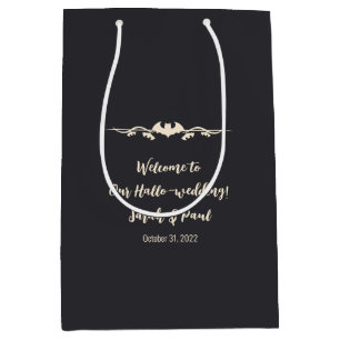 Simple Halloween Wedding Welcome Medium Gift Bag