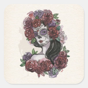Simple Hand-drawn Dia de los Muertos Sticker