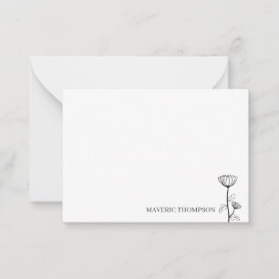 Simple Hand Drawn Flower Card