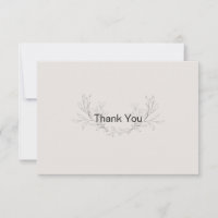 Simple Hand-Drawn Foliage Family Death Thank You