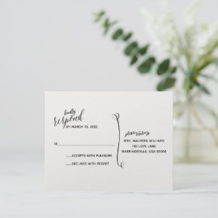 Simple Hand Drawn RSVP Card