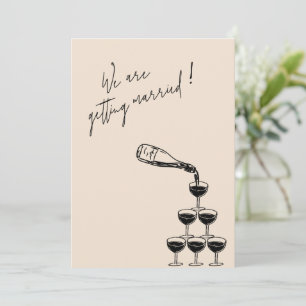 Simple hand drawn Script Wedding save the date