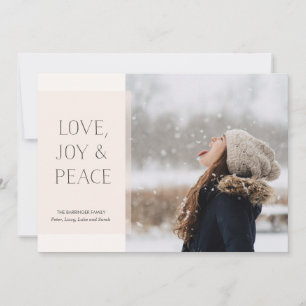 Simple Hand Drawn Typography Holiday Photocard Card