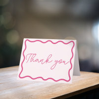 Simple Hand Drawn Wavy Scalloped Frame Retro Pink