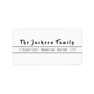 Simple Hand Lettered Script Address Label