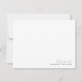 Simple Hand Lettered Signature Above Printed Name Card