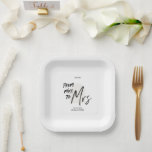 Simple Hand Lettering Bridal Shower Elegant Paper Plate<br><div class="desc">Simple Hand Lettering Wedding Minimalist Bridal Shower party paper plates. Elegant,  simple and modern paper plates template design.</div>