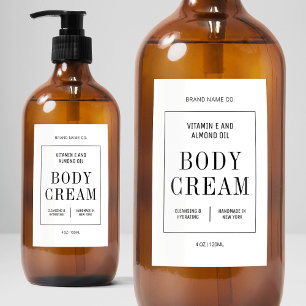 Simple Hand Soap Body Wash Lotion Waterproof Label