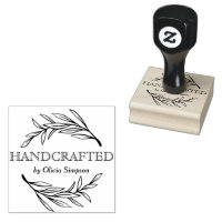 Simple Handcrafted by Small Business Rubber Stamp