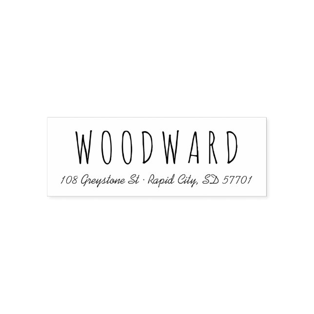 Simple Handletter Script Return Address Stamp (Design)