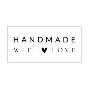 Simple Handmade With Love Rubber Stamp