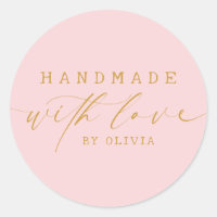 Simple Handmade with Love Script | Pink Gold