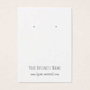 Simple Handwriting Custom Earring Card