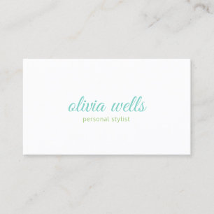 Simple Handwritten Calligraphy Beauty Stylist Business Card