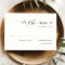 Simple Handwritten Calligraphy Wedding RSVP Card
