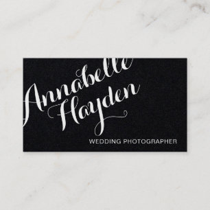 Simple Handwritten Script Calligraphy Business Card