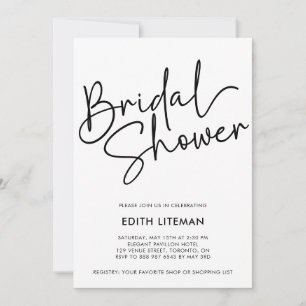 Simple Handwritten Script Elegant Pink PHOTO Invitation