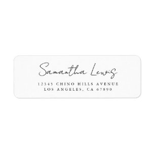 Simple Handwritten Script Name Return Address