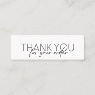 Simple Handwritten Script Thank You Mini Business Card