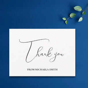 Simple Handwritten Script Typography Graduation Thank You Card