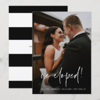 Simple Handwritten Script We Eloped Photo Wedding