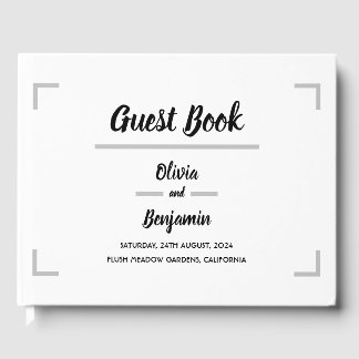 Simple Handwritten Script Wedding Guest Book