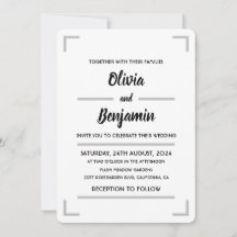 Simple Handwritten Script Wedding Invitation
