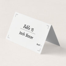 Simple Handwritten Script Wedding Table Card