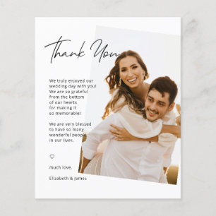 Simple Handwritten Thank You Message Photo Wedding