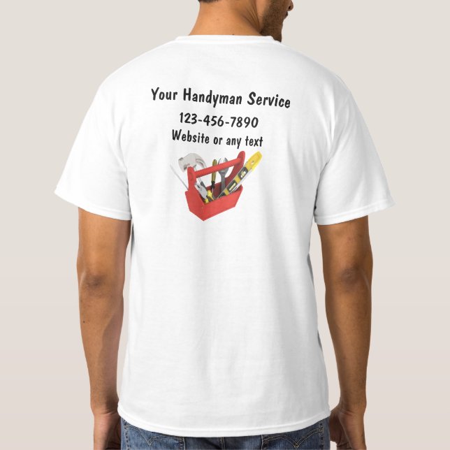 Simple Handyman Work Tshirts (Back)